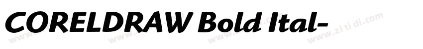 CORELDRAW Bold Ital字体转换
